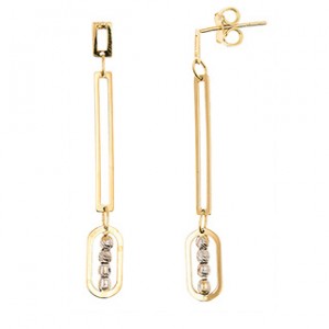 Gold earrings 10kt, GO10